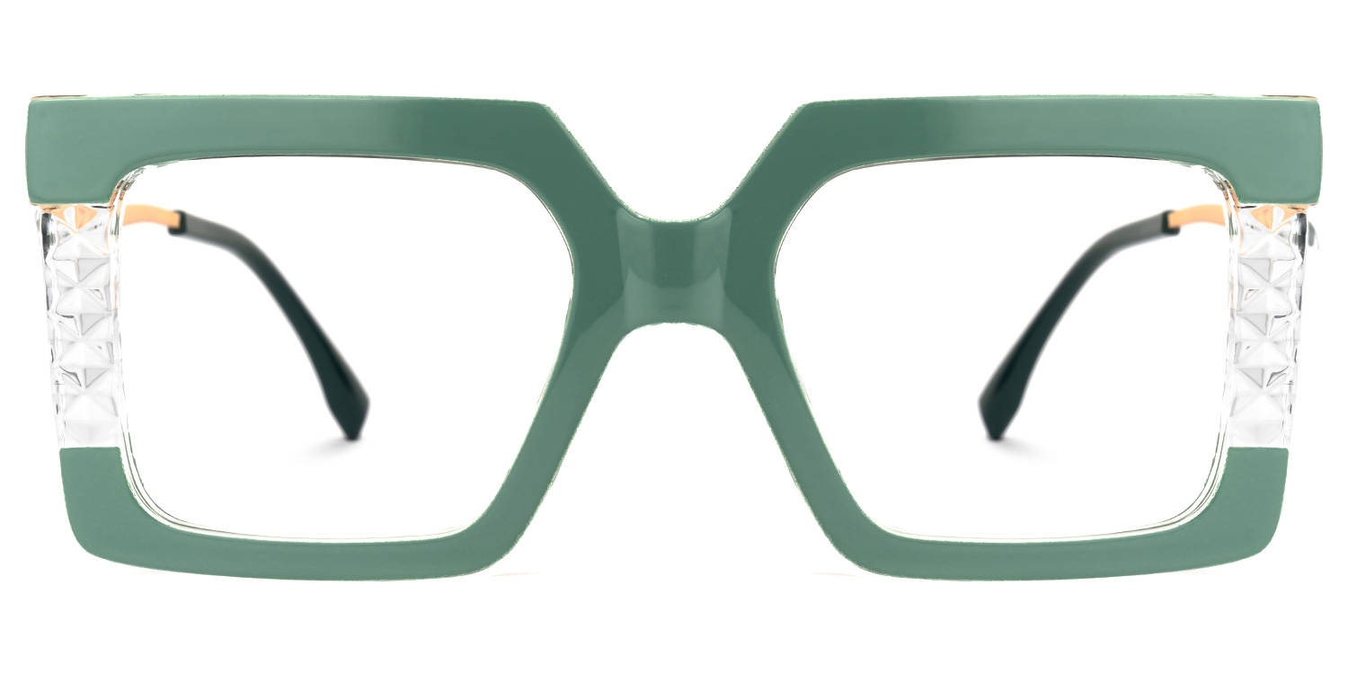 

Catarina - Square Green Eyeglasses