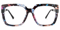 Square Floral Eyeglasses | Vooglam.com Angle View