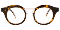 Round Tortoise Eyeglasses | Vooglam.com Angle View