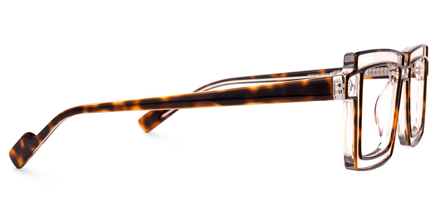 Joselyn - Rectangle Tortoise Eyeglasses | Vooglam 4