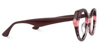 Geometric Wine/Red Eyeglasses | Vooglam.com 