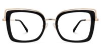 Heyward - Rectangle Black Eyeglasses | Vooglam Angle View