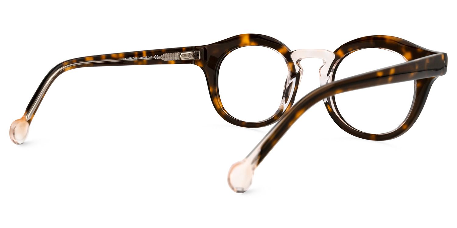 Round Tortoise Eyeglasses | Vooglam.com Side View