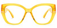 Gustavo - Cat Eye Yellow Eyeglasses | Vooglam Angle View