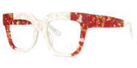 Yolanda - Square Red Eyeglasses - 2