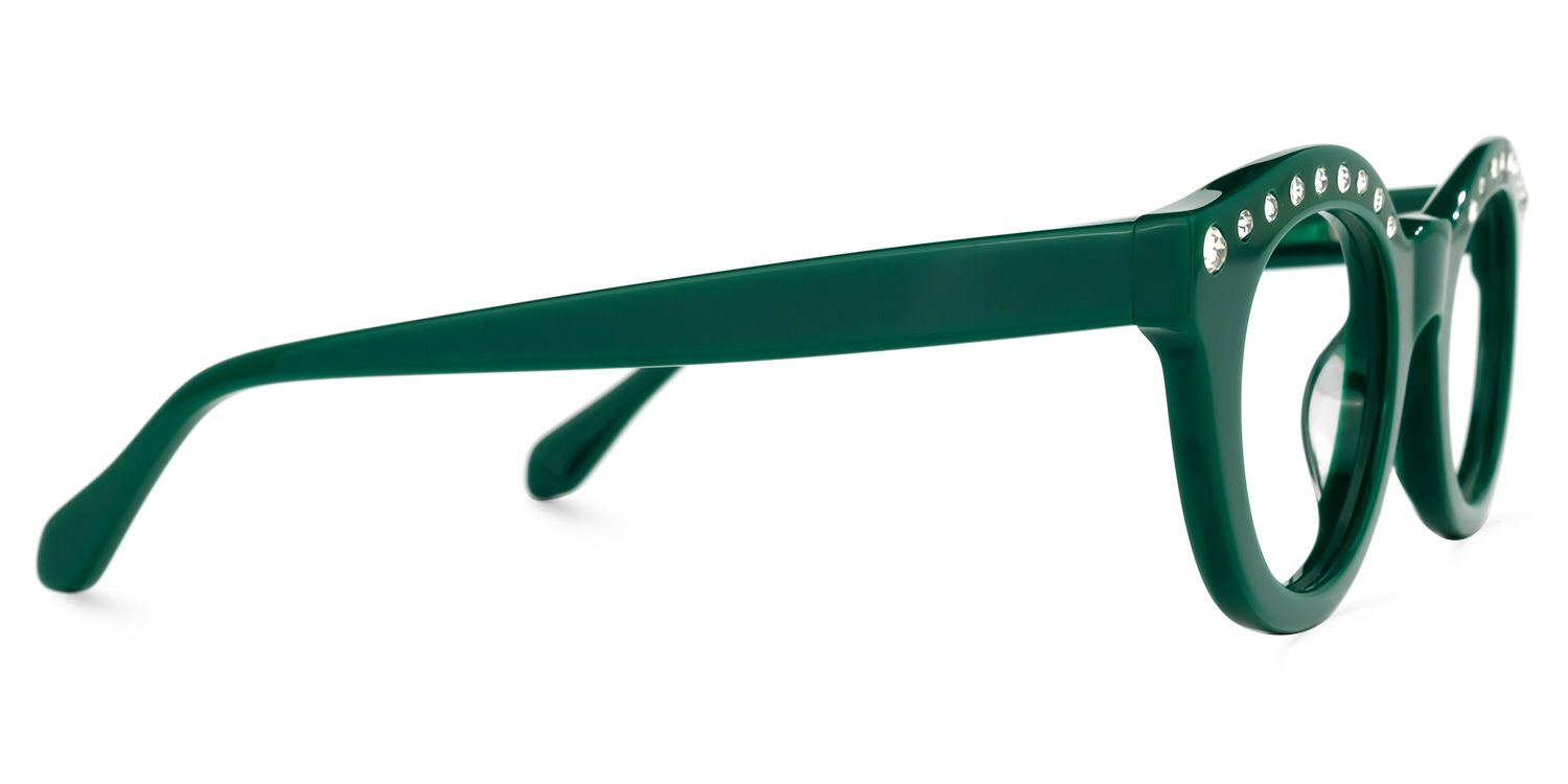 Round Green Eyeglasses | Vooglam.com 4