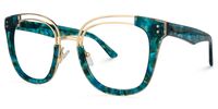 Square Blue Eyeglasses | Vooglam.com Front View