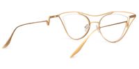 Janis - Aviator Gold Eyeglasses | Vooglam Side View