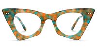Gretchen - Geometric Floral Eyeglasses | Vooglam Angle View