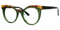 Cat Eye Green Eyeglasses | Vooglam.com Front View