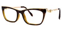 Rectangle Tortoise Eyeglasses | Vooglam.com Front View