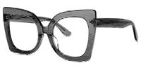Butterfly Black/Crystal Eyeglasses | Vooglam.com Front View