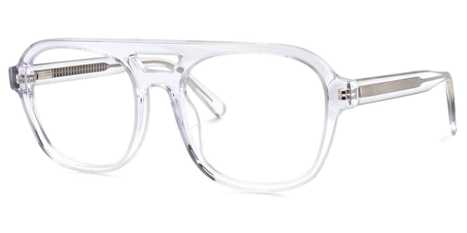 Aviator Crystal Eyeglasses│Vooglam.com Front View
