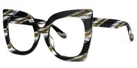 Butterfly Dark/Green Eyeglasses | Vooglam.com Front View
