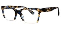 Vivienne - Rectangle Blue/Tortoise Eyeglasses | Vooglam Front View