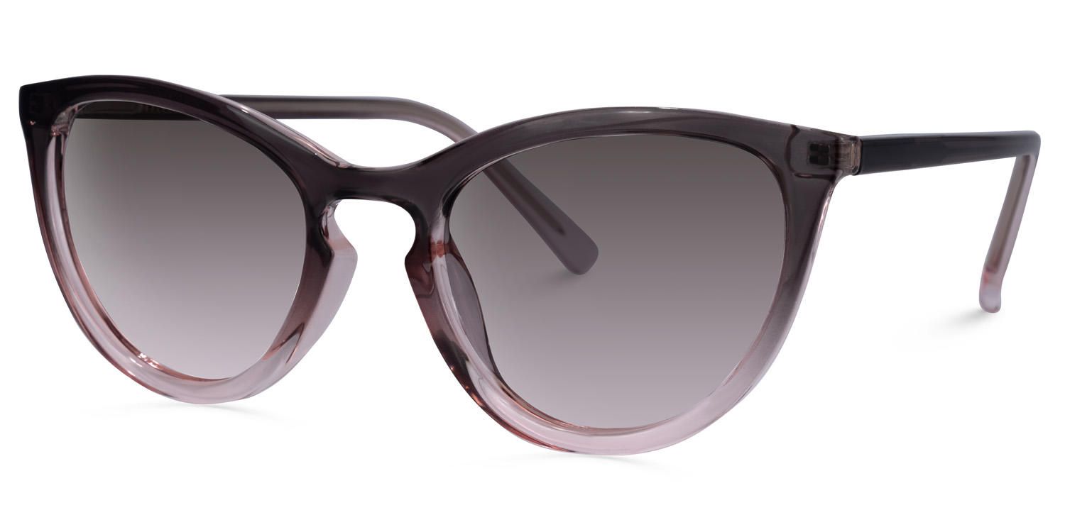 Cat Eye Grey Sunglasses | Vooglam.com Front View