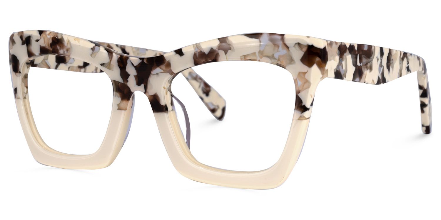Sienna - Classy Light Tortoise Shell Eyeglasses | Vooglam Front View