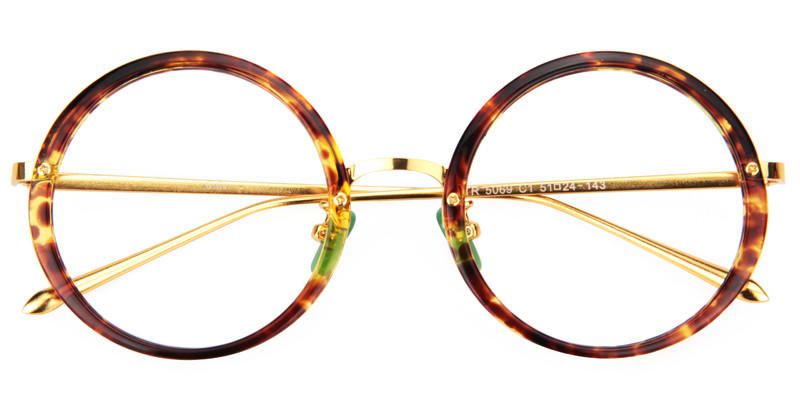 Kelly Round Tortoise Shell Eyeglasses Front View