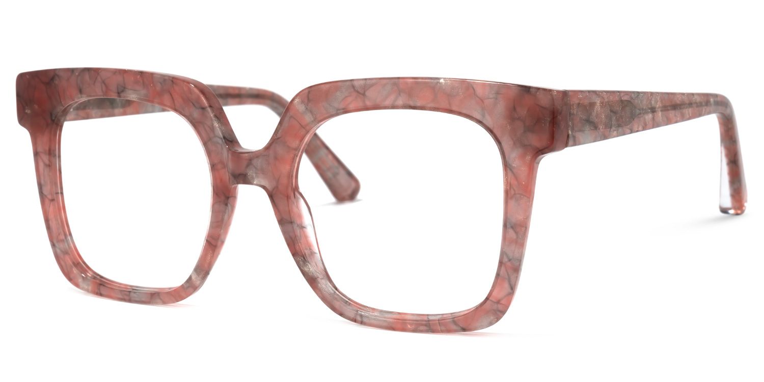 Square Floral Eyeglasses | Vooglam.com Front View