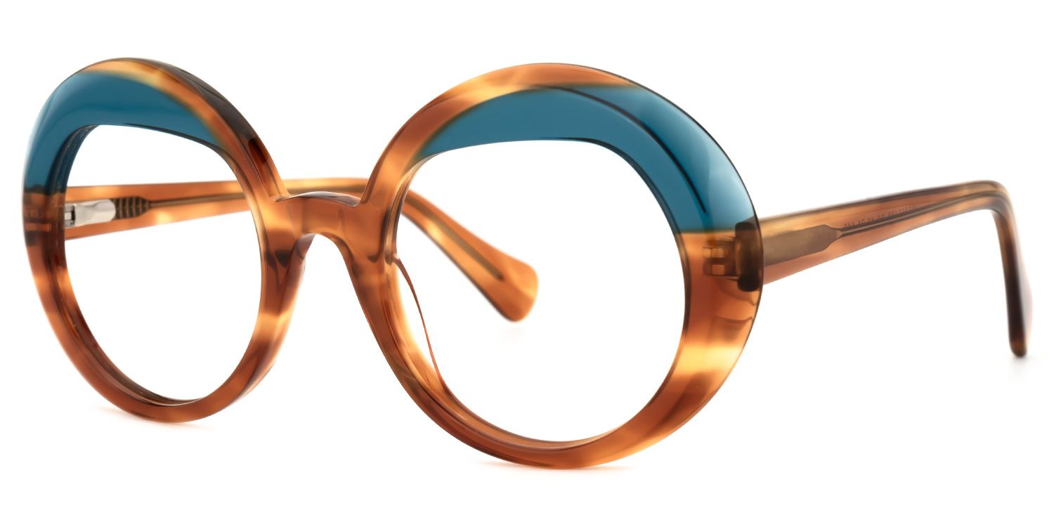 Round Tortoise Eyeglasses | Vooglam.com Front View