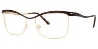 Browline Gold Eyeglasses | Vooglam.com Front View