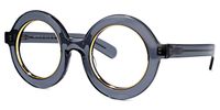 Almon - Round Grey Eyeglasses | Vooglam Front View
