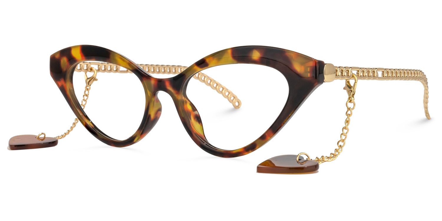 Cat Eye Tortoise Eyeglasses | Vooglam.com Front View