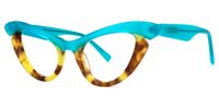 Blackwell - Browline Blue Eyeglasses | Vooglam Front View