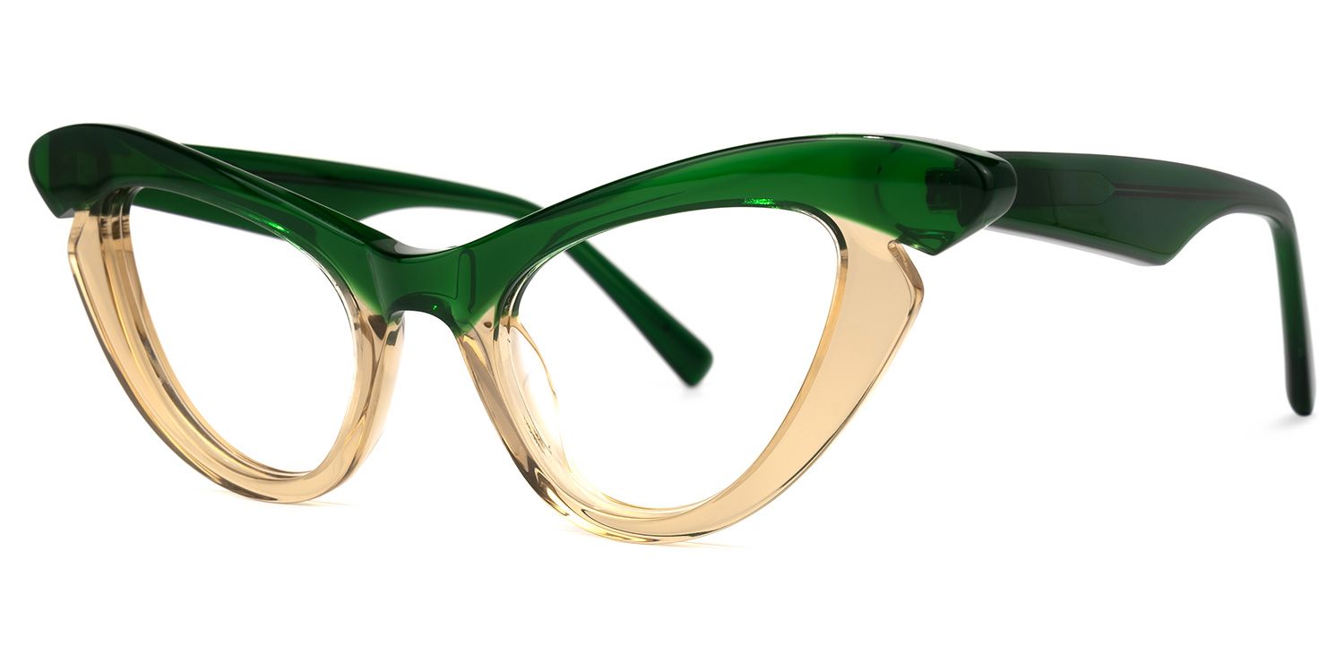 Blackwell - Browline Green Eyeglasses | Vooglam Front View