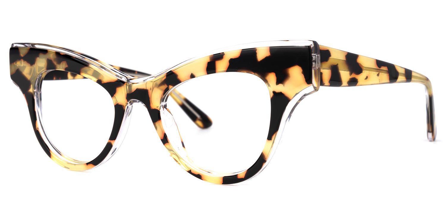Bostick - Cat Eye Tortoise Eyeglasses | Vooglam Front View