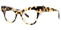 Bostick - Cat Eye Tortoise Eyeglasses | Vooglam Front View