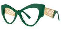Johnsom - Butterfly Green Eyeglasses | Vooglam Front View