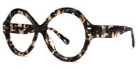 Round Tortoise Eyeglasses | Vooglam.com Front View