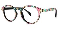 Minnie - Round Pattern Eyeglasses│Vooglam Front View