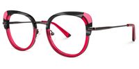 Sherrod - Round Red Eyeglasses | Vooglam Front View