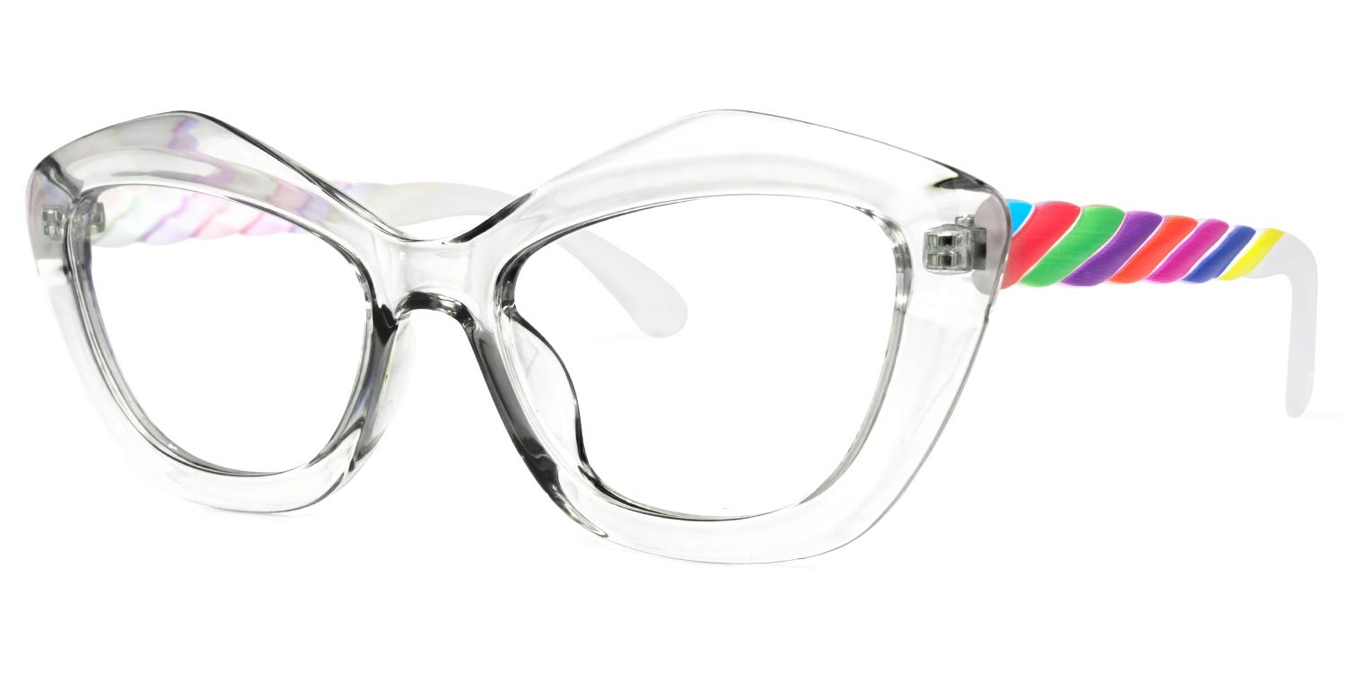Campbell - Geometric Grey Eyeglasses | Vooglam Front View