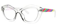 Campbell - Geometric Grey Eyeglasses | Vooglam Front View