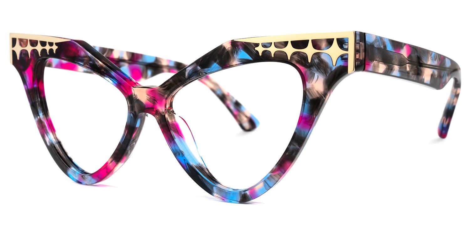 Estrada - Cat Eye Floral Eyeglasses | Vooglam Front View