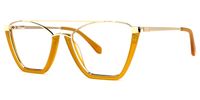 Guinto - Aviator Orange Eyeglasses | Vooglam Front View