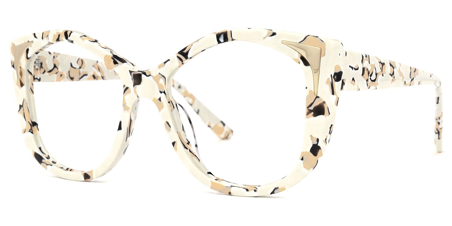 Galeana - Cat Eye Pattern Eyeglasses | Vooglam Front View