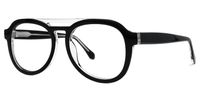 Barraza - Aviator Black Eyeglasses | Vooglam Front View