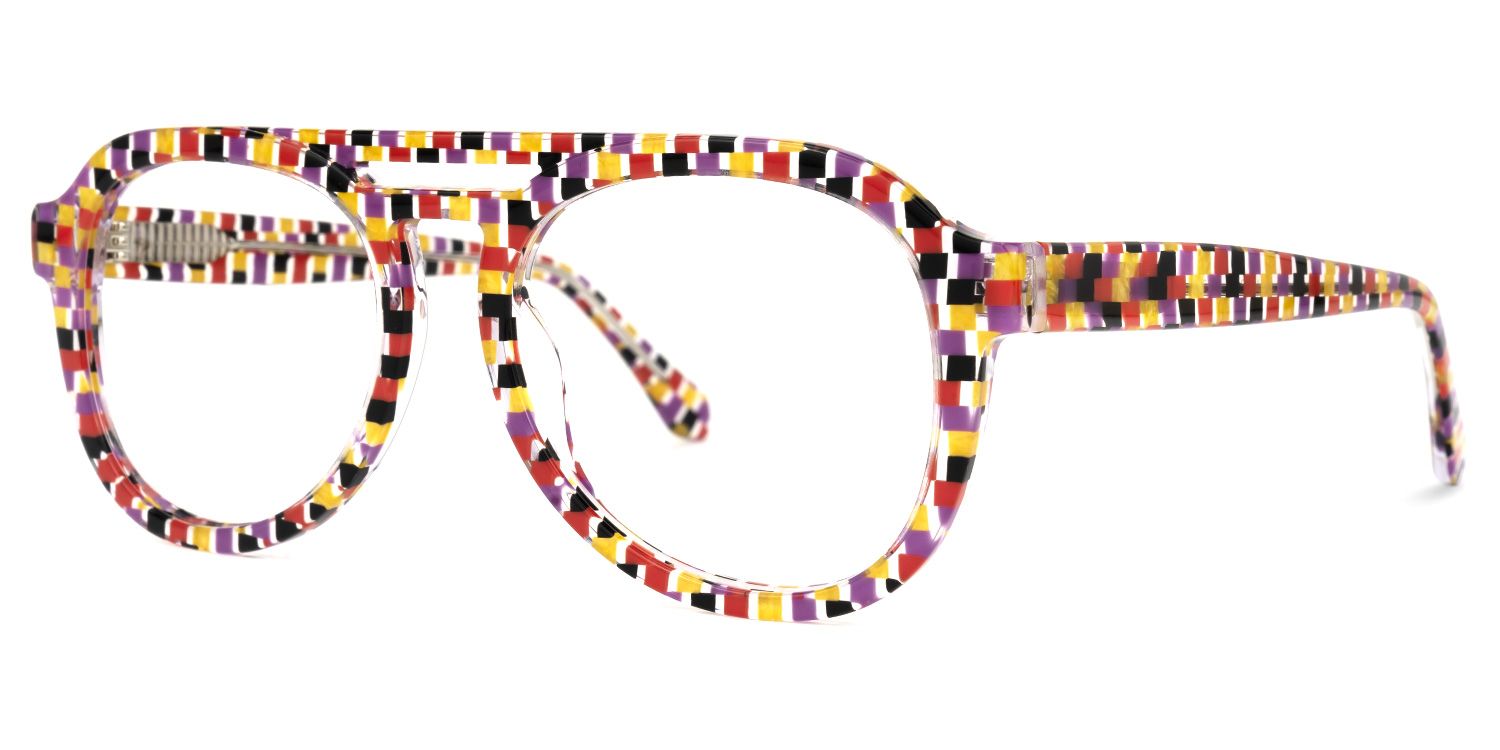 Barraza - Aviator Multicolor Eyeglasses | Vooglam Front View