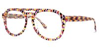 Barraza - Aviator Multicolor Eyeglasses | Vooglam Front View