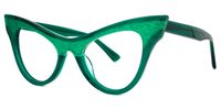 Cintron - Cat Eye Green Eyeglasses | Vooglam Front View