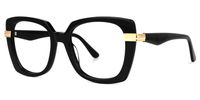 Broderick - Square Black Eyeglasses | Vooglam Front View