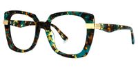 Broderick - Square Tortoise Eyeglasses | Vooglam Front View