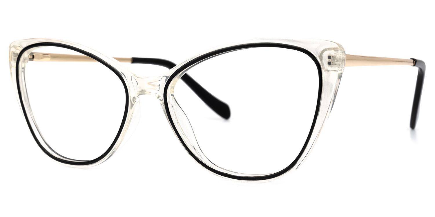 Mendoza - Cat Eye Black Eyeglasses | Vooglam Front View