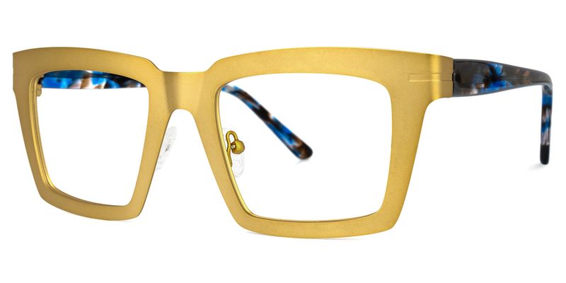 Arnal - Rectangle Gold Eyeglasses | Vooglam