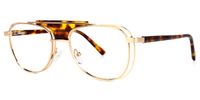Rosado - Aviator Tortoise Eyeglasses | Vooglam Front View
