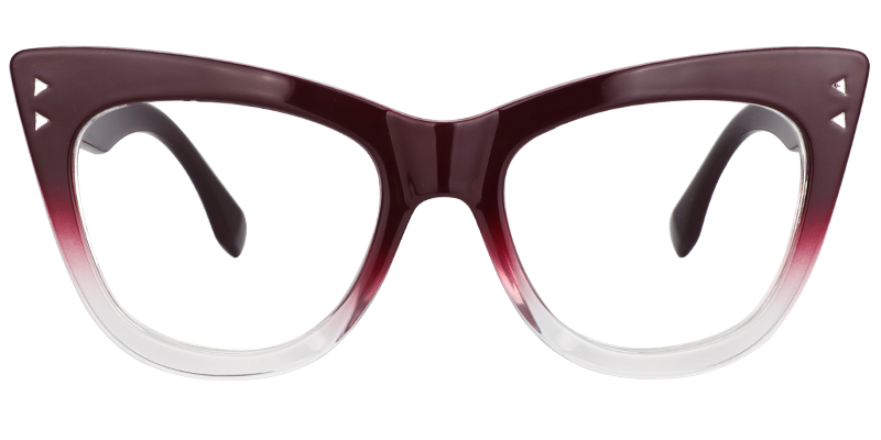 Cat Eye Romantic Wine/Red Eyeglasses VFP0243-01 | Vooglam Eyeglasses Product Details 1
